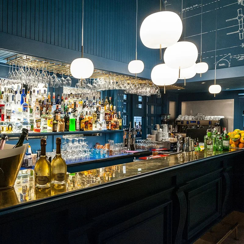 KUSHI LED Glass Pendant Light for Living Room, Kitchen, or Bedside Table