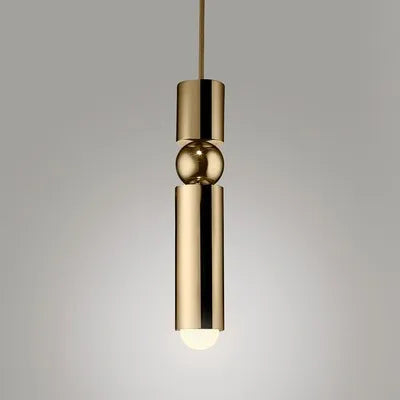 Black Gold LED Tube Glass Chandelier for Home & Shop Decoration