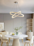 Crystal Chandelier: Modern Net Red Circle Light for Living Room, Bedroom, Restaurant