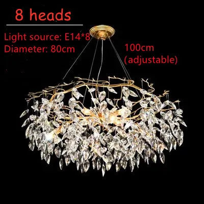 Modern Luxury Crystal Chandelier LED Pendant Light for Living Room Hotel Home Decor by Afralia™