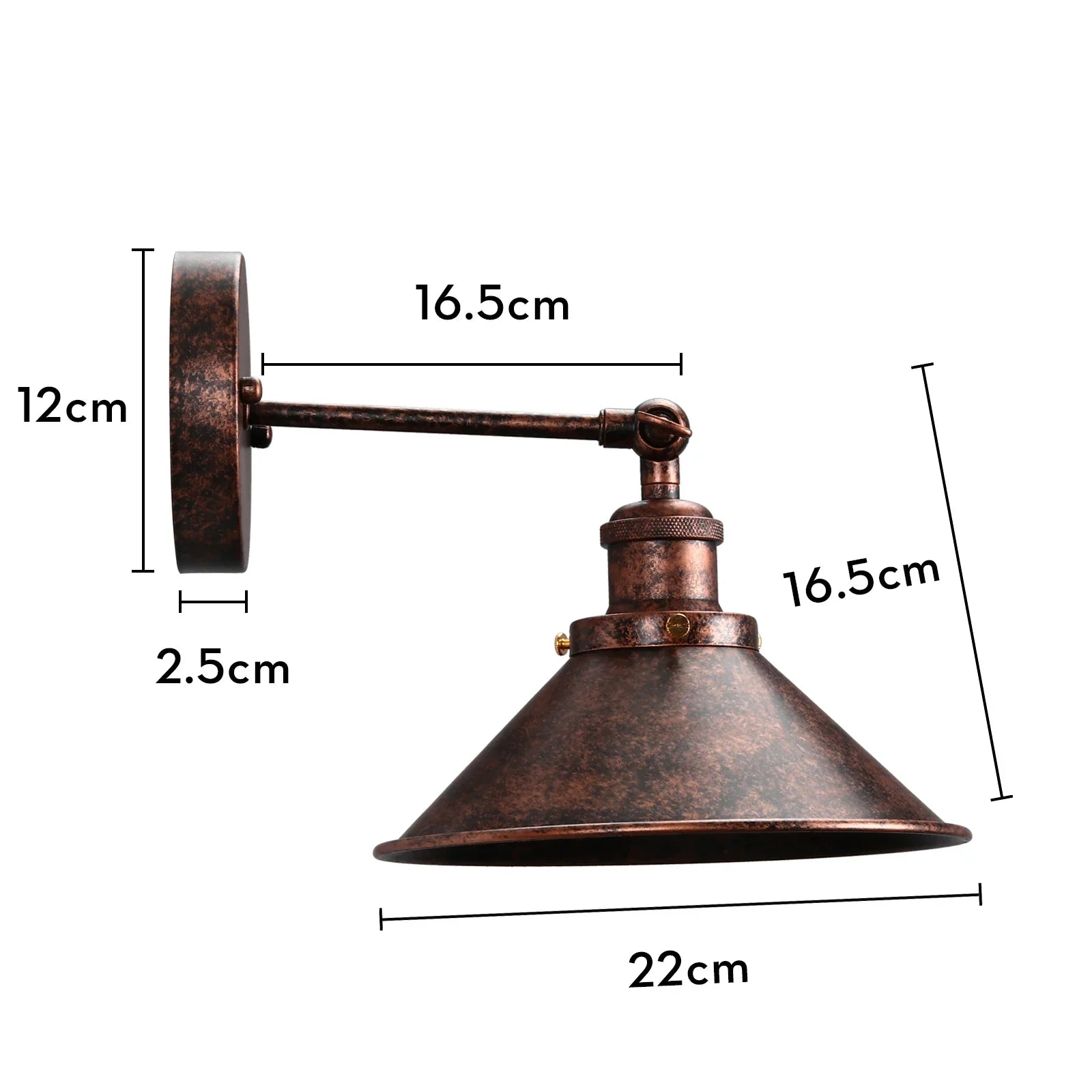 Industrial Retro Loft Wall Sconce E27 Bedside Lights Fixtures for Living Room