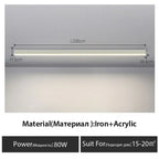 Black Linear LED Ceiling Light for Aisle, Bedroom, Dining, Living Room – Minimalist Design