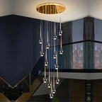 Modern LED Chandelier for Villa Living Room, Staircase Pendant Light