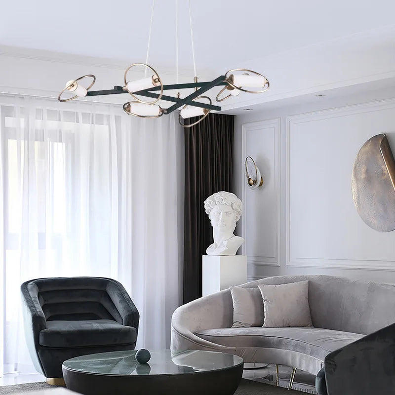 Circular Ring LED Ceiling Chandelier for Home Decor & Lighting Fixtures