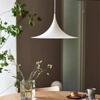 Scandi Horn Pendant Lamp - Minimalist Danish Design - Metal Dining Hanging Light