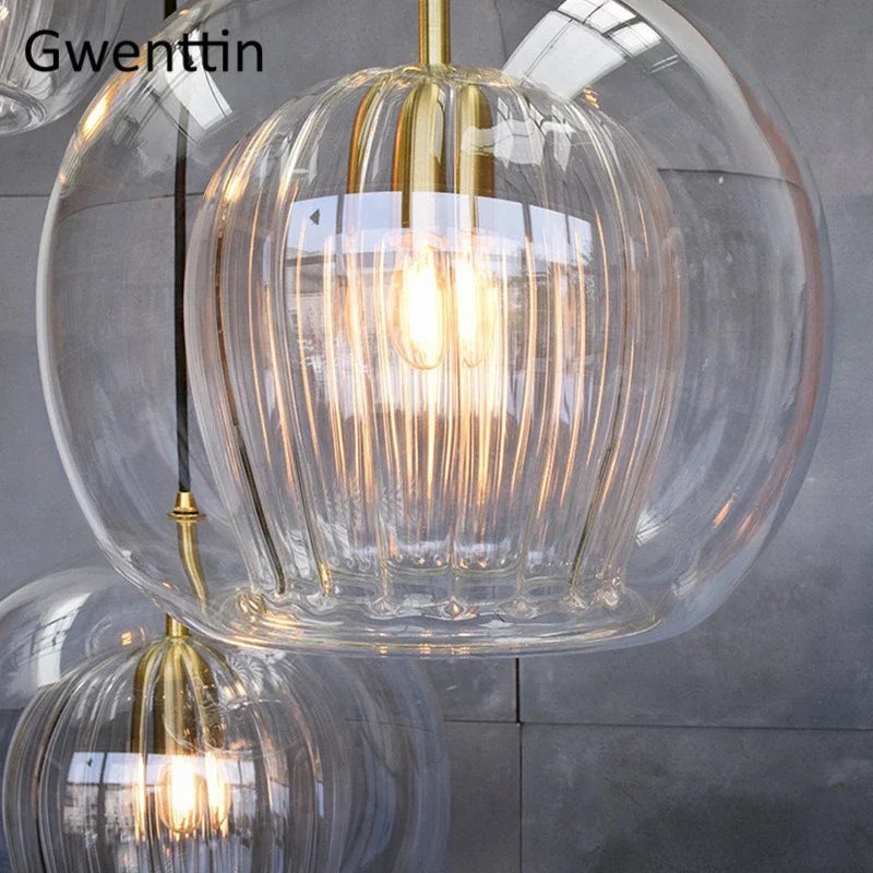Nordic Glass LED Pendant Light for Modern Kitchen and Living Room