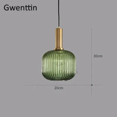 Stained Glass Pendant Lights Nordic Modern Hanging Lamps for Home Decor