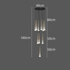 LED Rain Drop Chandelier Staircase Pendant Light Fixture Modern Nordic Design