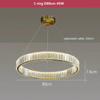 Luxury Crystal Round Pendant Chandelier for Living Room & Bedroom