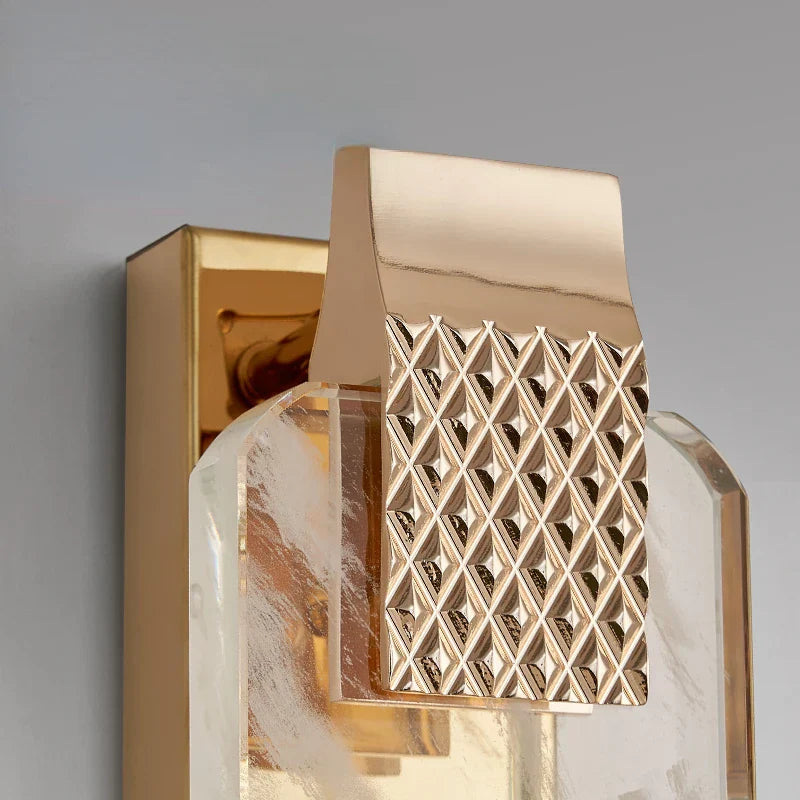 Crystal Wall Lamp for Living Room TV Background, Light Luxury Bedroom Bedside, Villa Stair