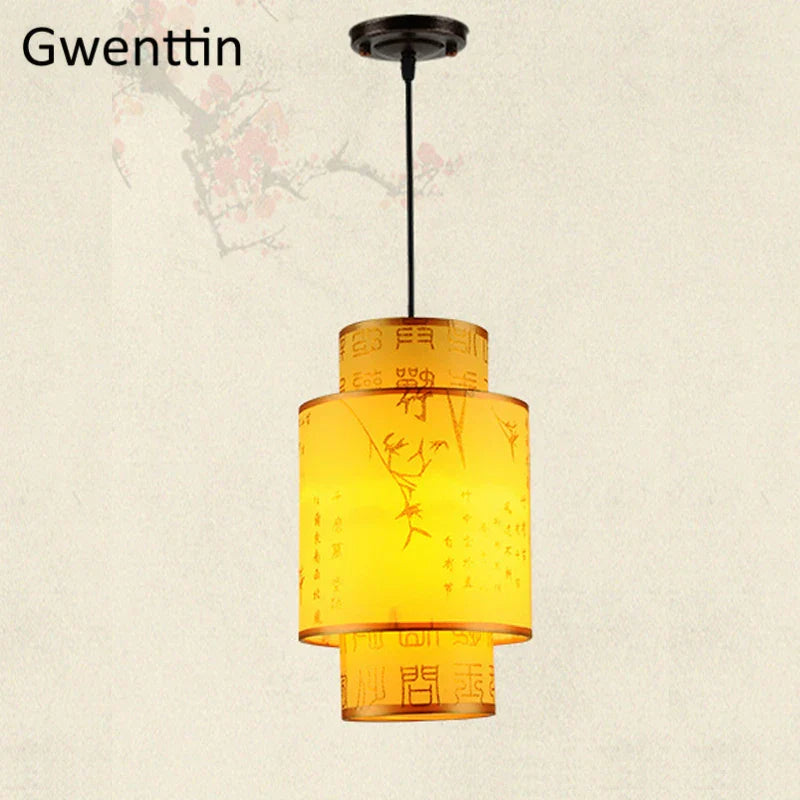 Sheepskin Pendant Lights: Retro Chinese Style Luminarias for Home Decor