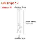 Nordic Crystal Cube Chandelier: LED Light for Home, Staircase, Living Room