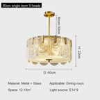Crystal Chandelier: Modern Luxury Ceiling Lamp for Living Room, Bedroom, or Restaurant