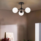 Glass Ball Ceiling Chandelier: Modern Lighting Fixture for Living Room Bedroom Center Table
