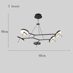 Rotatable Arm LED Chandelier: Minimalist Nordic Design for Living/Dining/Hall Light