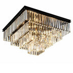 Crystal Ceiling Light: Modern Vintage Flush Mount for Home and Hotel Décor