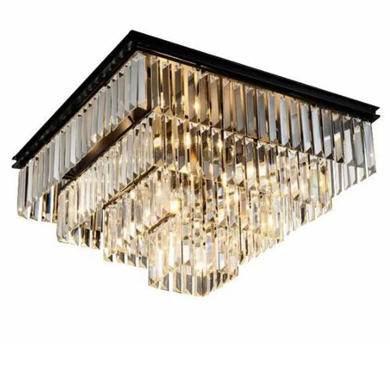 Crystal Ceiling Light: Modern Vintage Flush Mount for Home and Hotel Décor