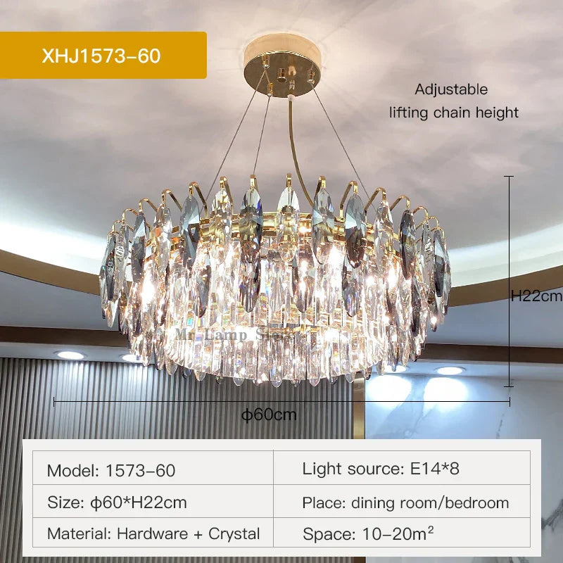 Crystal Atmosphere Chandelier: Modern Luxury for Living Room, Dining Room, Bedroom