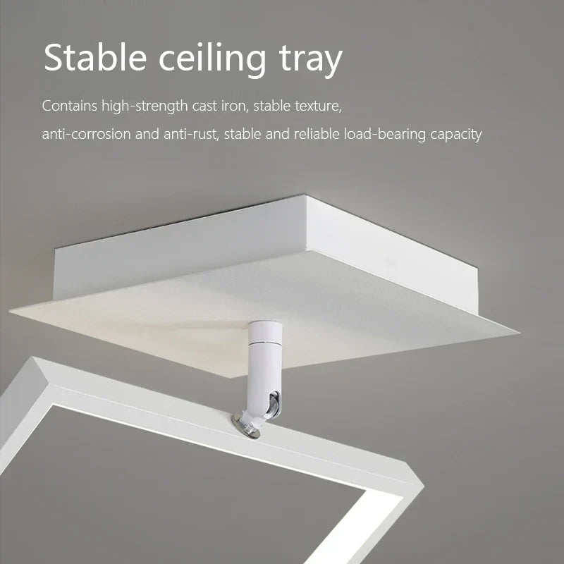 Modern Minimalist LED Ceiling Chandelier Dimmable Bedroom Living Room Lighting