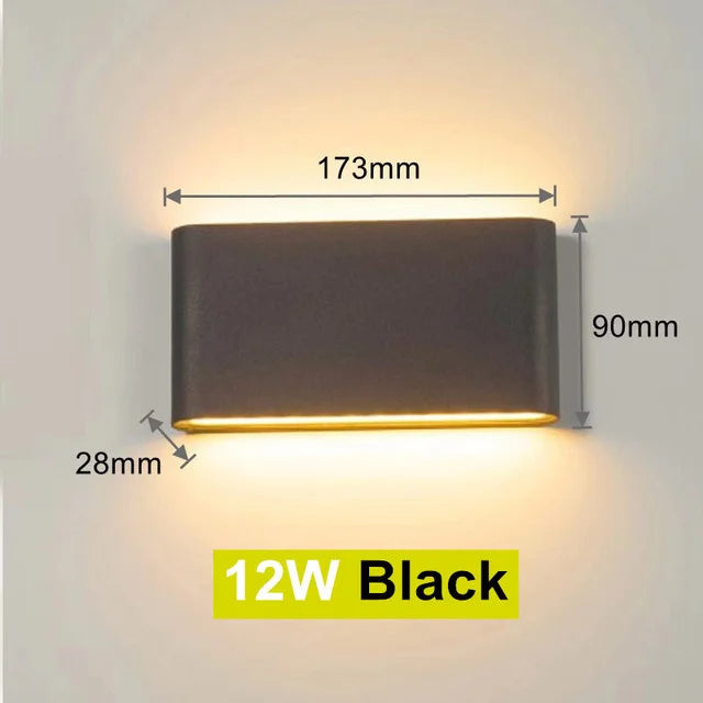 Outdoor LED Wall Lamp Up Down IP65 Waterproof Aluminum Sconces