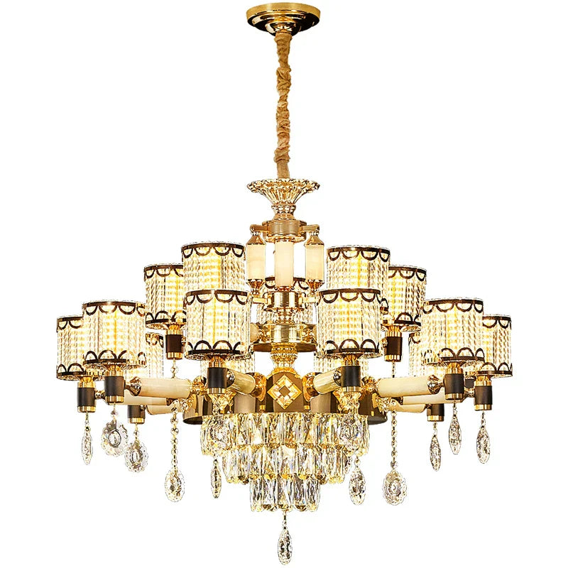 Luxury Crystal Chandelier Dining Living Room Bedroom Pendant Lamp