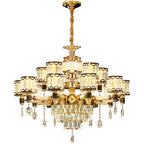 Luxury Crystal Chandelier Dining Living Room Bedroom Pendant Lamp