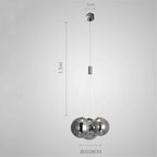 Glass Ball LED Pendant Light Fixture for Home Decor and Lighting in Various Rooms