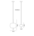 KUSHI LED Glass Pendant Light for Living Room, Kitchen, or Bedside Table