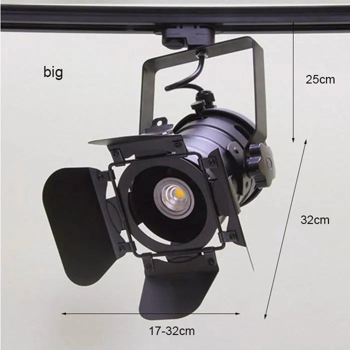 Vintage Industrial LED Track Lighting - Dimmable, Adjustable Rail Lamp for Art Displays