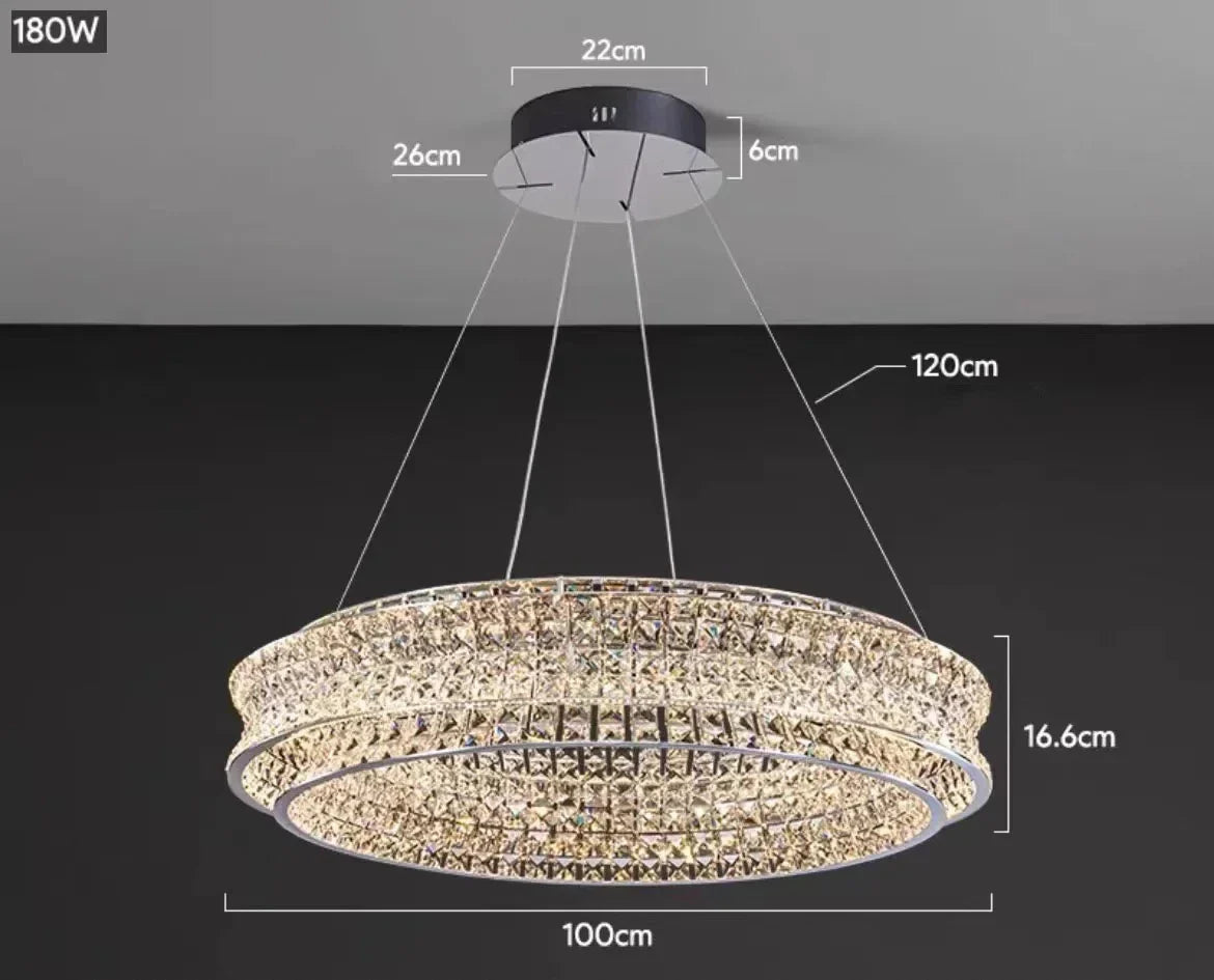 K9 Crystal Luxury Chandelier for Restaurant Bar Hotel LED Lamps