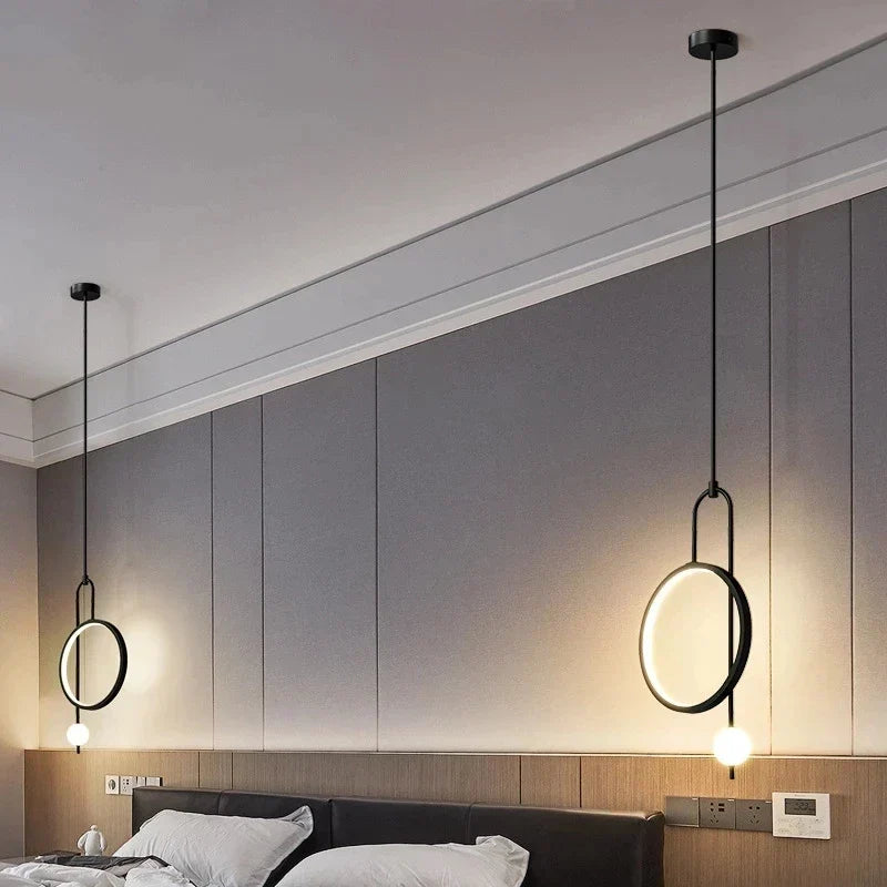 LED Ring Pendant Chandelier for Home Dining Living Bedroom Suspension