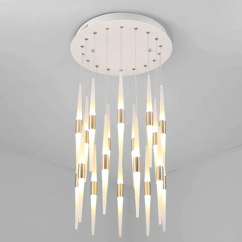 Long Chandelier LED Pendant Lamps for Home Lighting in Various Rooms