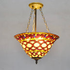 Stained Glass Tiffany Chandelier Pendant Light for Mediterranean Home Decor
