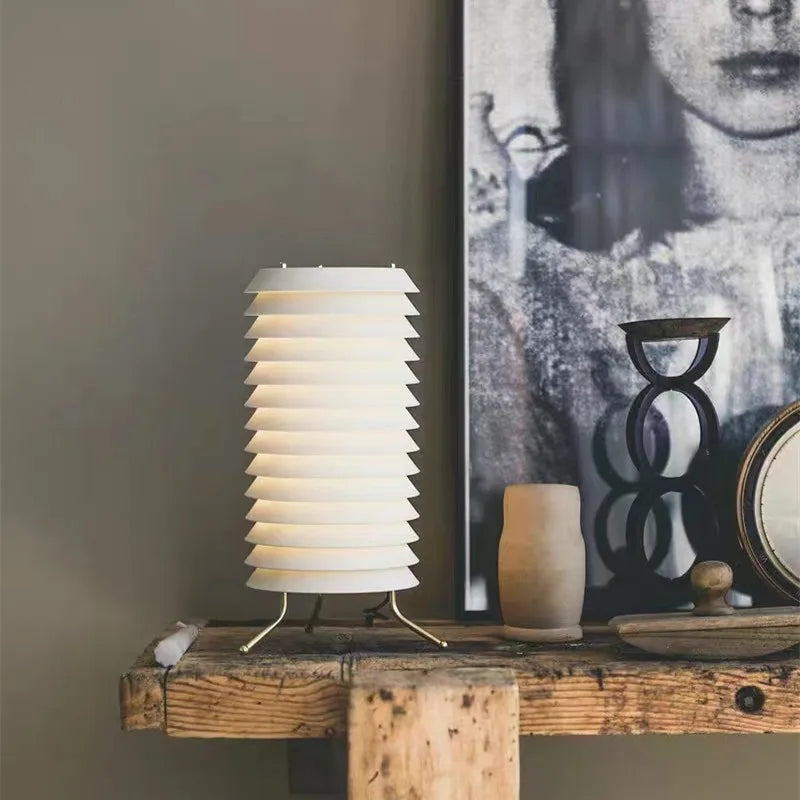 Maija Table Lamp: Medieval Nordic Design Replica, White Bedside & Living Room Light