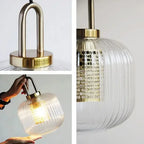 Glass Stripe LED Pendant Lights for Stylish Indoor Home Decor