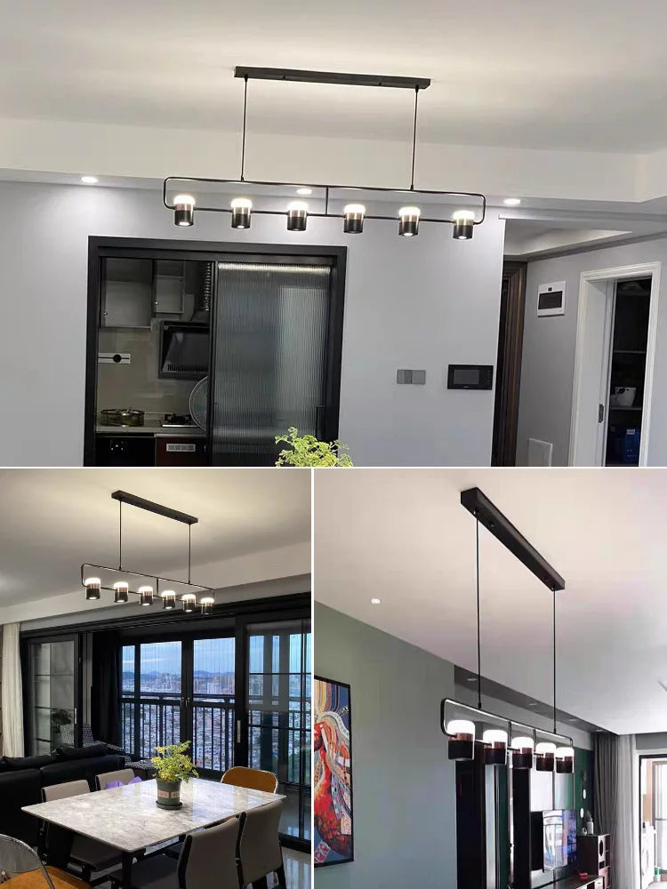 Strip Chandelier: Modern Minimalist Dining Room Lamp for Restaurant, Bar, and Home