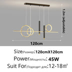 Modern LED Chandelier Dimmable for Dining Room Kitchen Bar Pendant Lighting