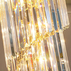 LED Crystal Chandelier: Modern Luxury Rotating Staircase Decorative Lighting Fixtures