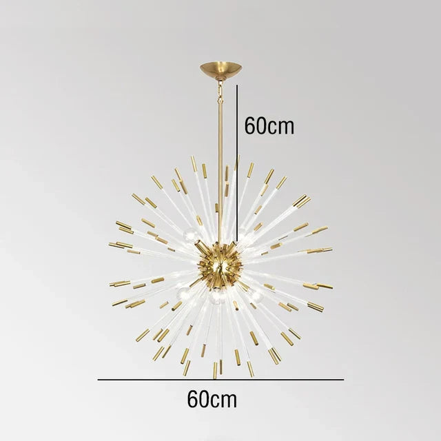 Crystal Dandelion LED Chandelier for Luxury Indoor Decor