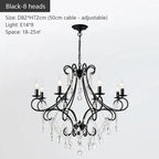 Iron Crystal Chandelier: Modern Luxury Industrial Style for Home Living/Dining Room