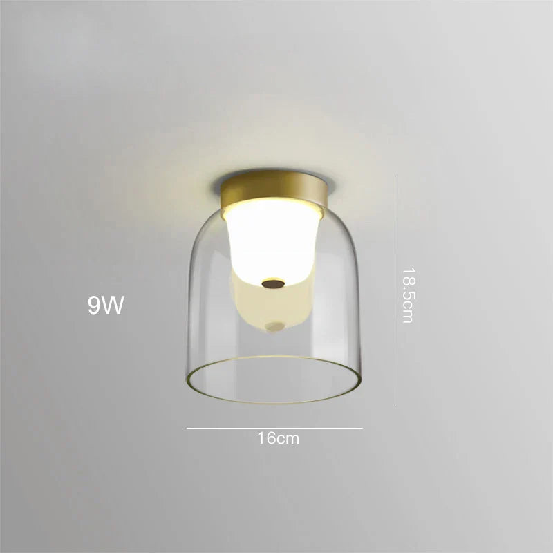 Glass Nordic Pendant Light: Modern LED Hanging Lamp for Home Decor