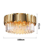 Modern Aluminum Circle LED Ceiling Chandelier for Bedroom Living Room Kitchen Fixtures