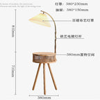 Nordic Wooden LED Corner Floor Lamp for Bedroom and Living Room