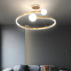 Nordic Ring Chandelier: Bubble LED Pendant Light for Living Room & Bedroom