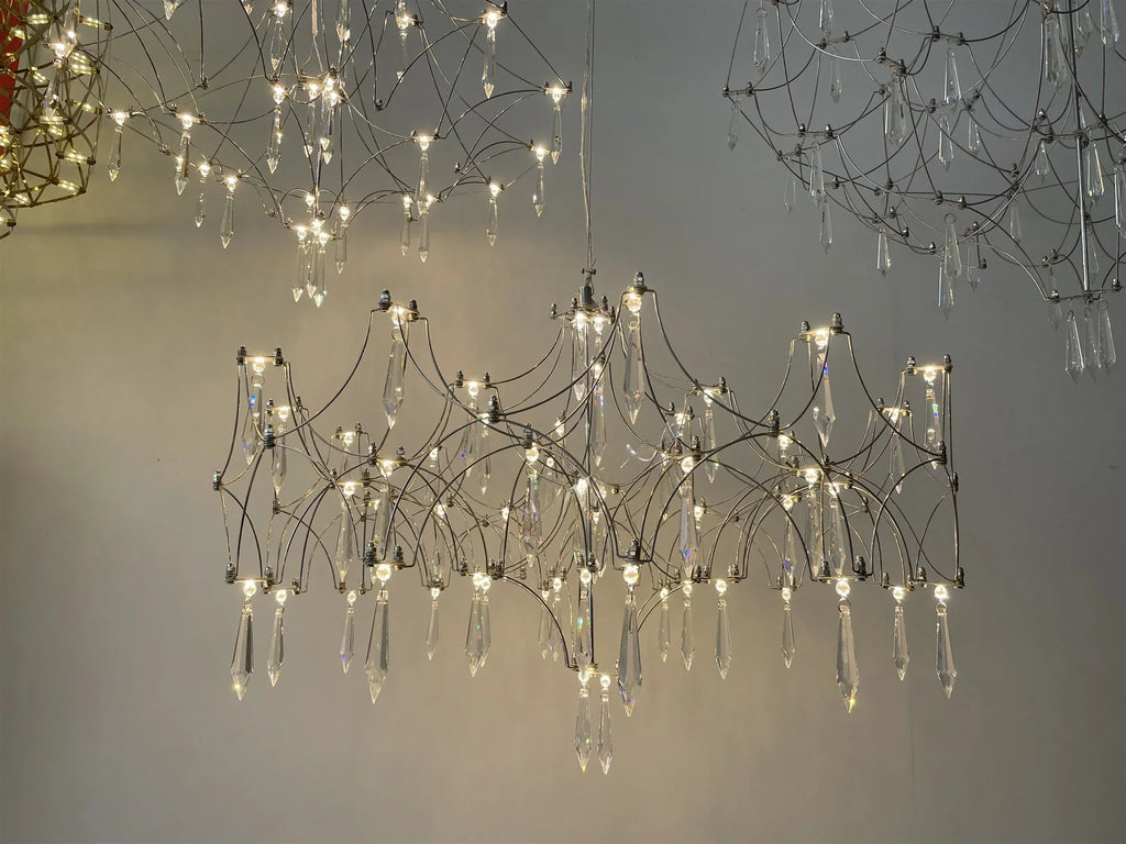 Starry Crystal Chandelier Ceiling Light for Luxury Living Spaces