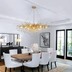 Luxury Crystal LED Chandelier Silver Gold G9 - Perfect for Indoor Hall Living Room Dining Room