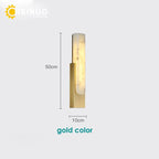 19.6＂LED Marble Wall Sconce - Modern Indoor Bedside Lighting for Living Room