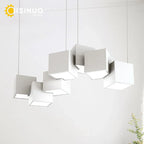 LED Cube Chandelier for Living, Kitchen, Dining Room Lighting