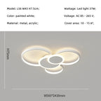 Modern Circles LED Dimmable Chandelier: Minimalist Nordic Living Room & Bedroom Lighting