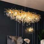 Golden Branch Crystal Chandelier – Luxe Living Room & Hotel Lobby Decor